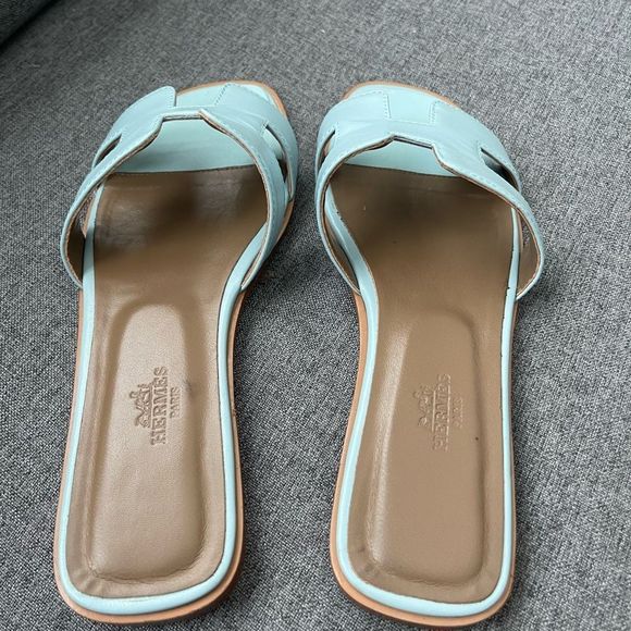 Hermes Oran Rare Baby Blue Sandals size 40 - Picture 5 of 16